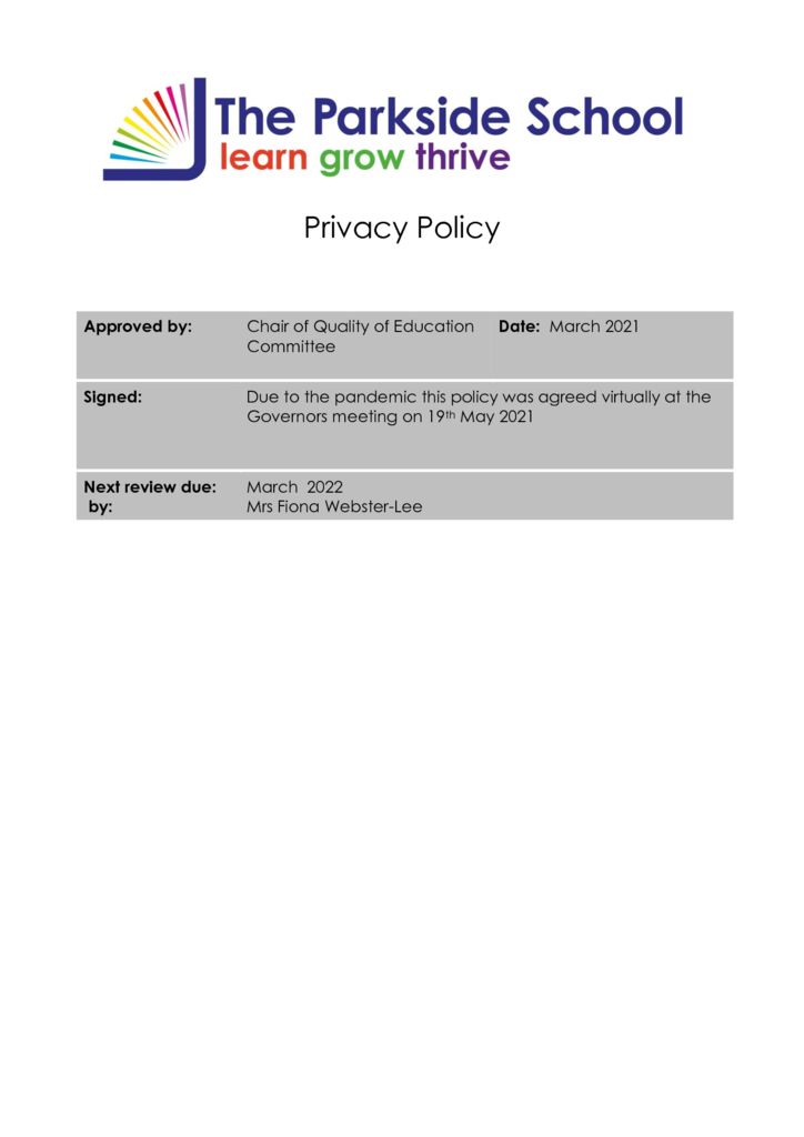 thumbnail of Privacy Policy 2021